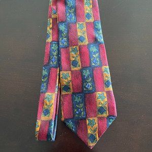 ERMENEGILDO ZEGNA Necktie Geometric Tie - Made in ITALY - 100% Silk